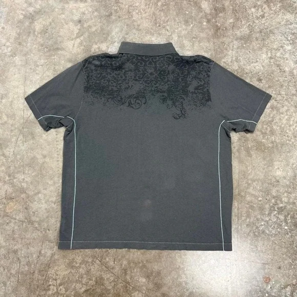 J. Campbell Gray & Blue Y2K Grunge Polo Size XL - Picture 2 of 3